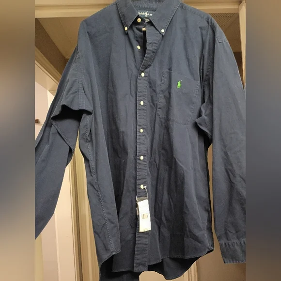Ralph Lauren Navy Blue Men's Size XL Blake Shirt New - Picture 1 of 8